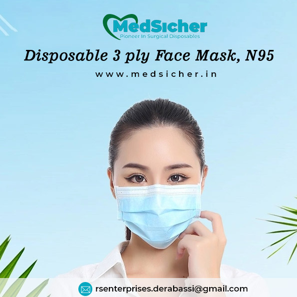 Disposable 3 ply face mask